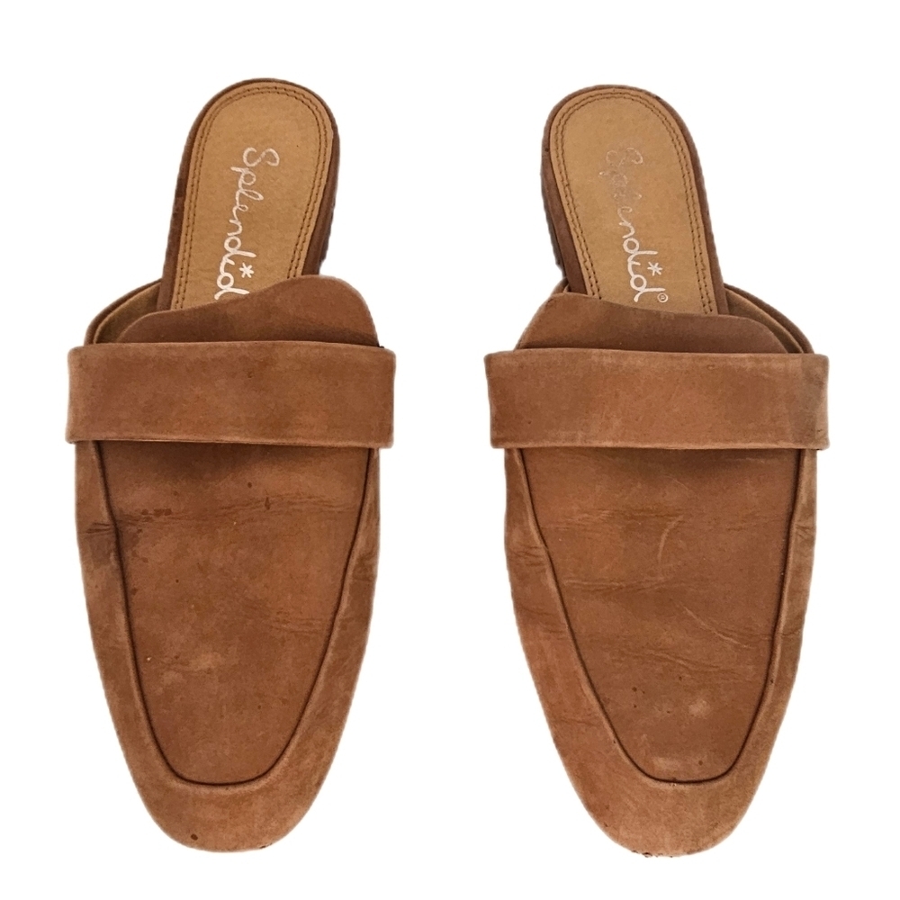 Splendid Delroy Womens Slip-On Mules Size 7 Tan Suede
